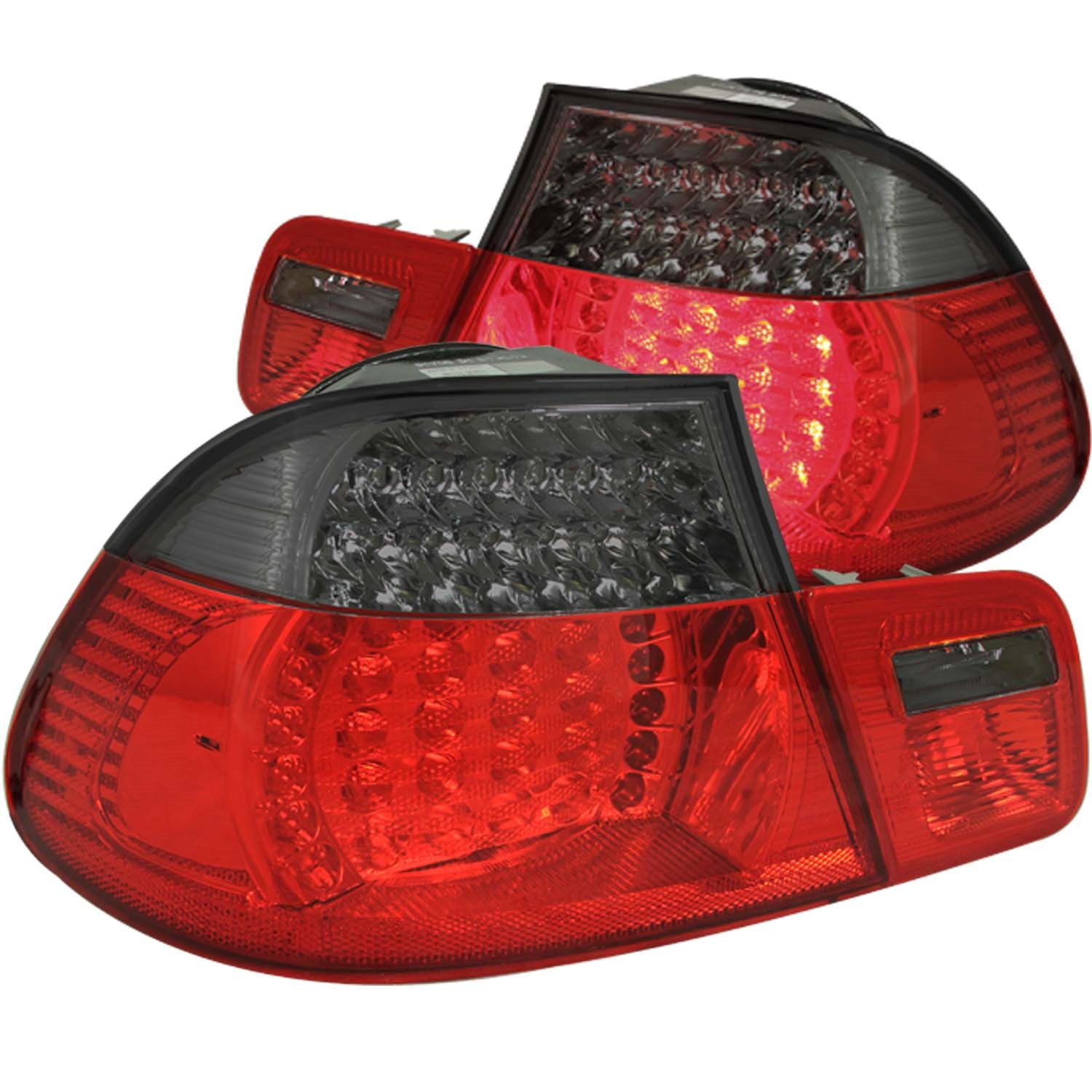 ANZO 321127 LED TAIL LIGHTS RED/SMOKE For BMW 3 SERIES E46 99-01
