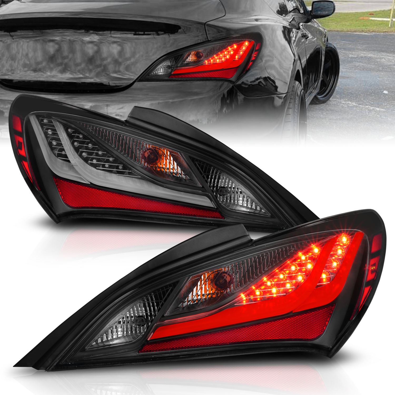 Anzo USA 321347 Tail Light Assembly Fits 10-16 Genesis Coupe