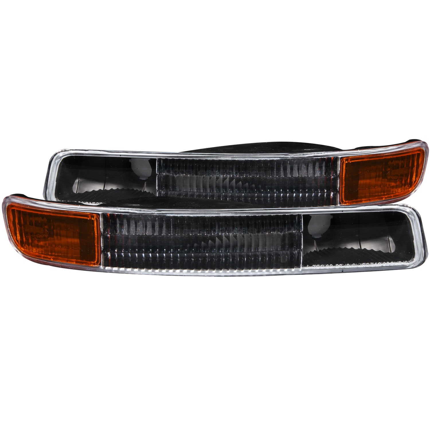 ANZO 511005 EURO PARKING LIGHTS BLACK W/AMBER REFLECTOR 2005-2007 Sierra 1500 HD