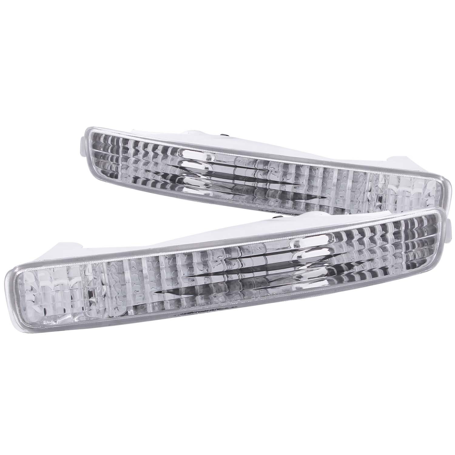 ANZO 511009 EURO PARKING LIGHTS CHROME w/ AMBER REFLECTOR 1996-1997 Accord