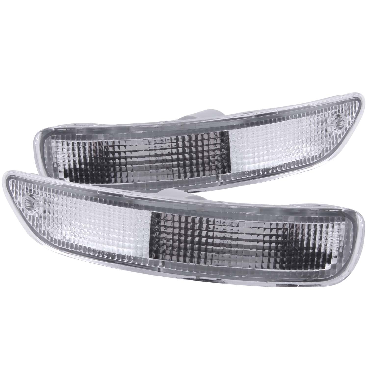 ANZO 511017 EURO PARKING LIGHTS CHROME w/ AMBER REFLECTOR For 1994-1997 Corolla