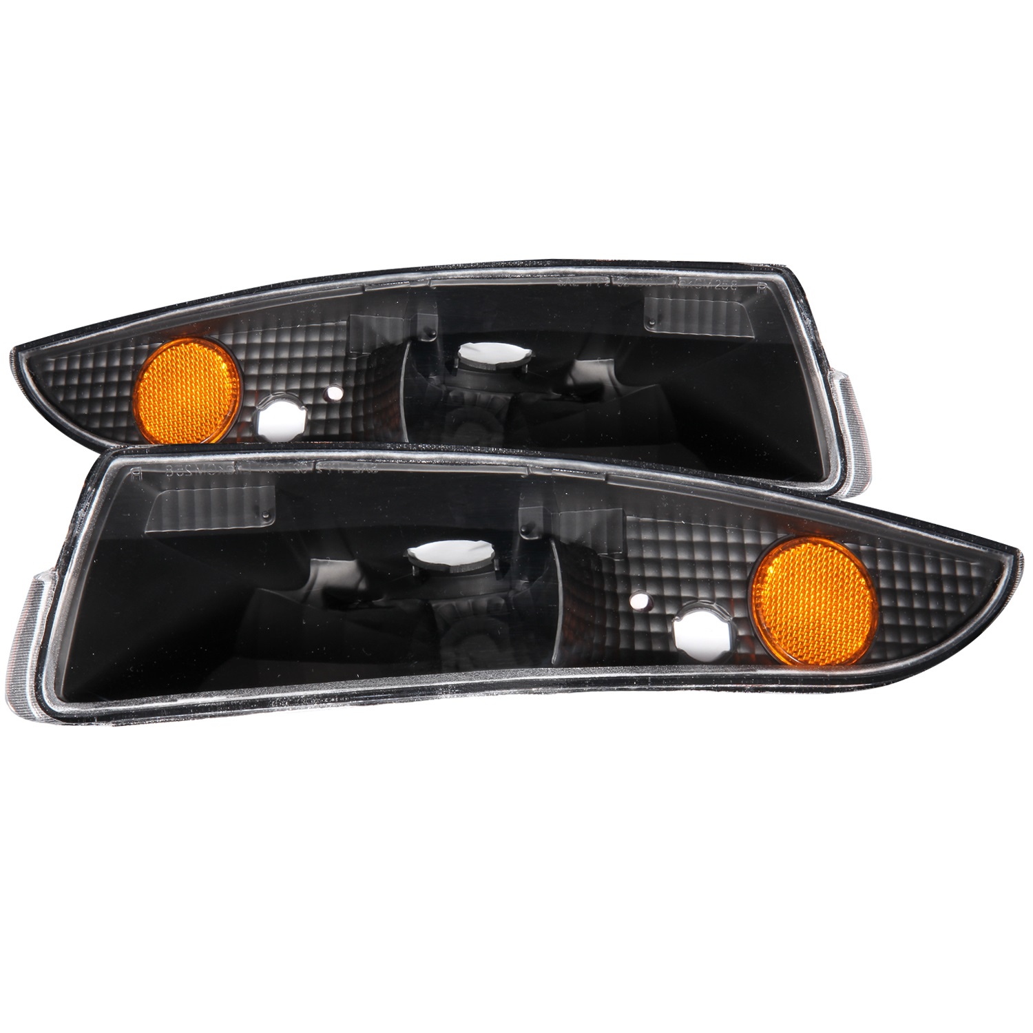 ANZO 511045 EURO PARKING LIGHTS BLACK W/AMBER REFLECTOR 2001-2002 Camaro
