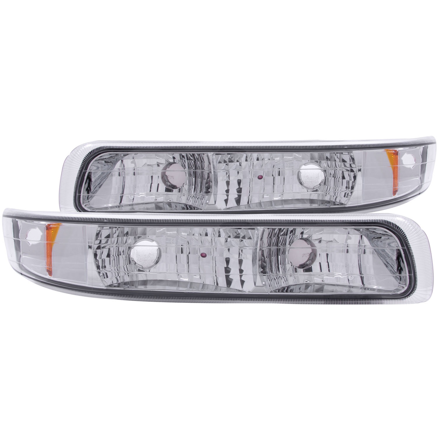 ANZO 511064 EURO PARKING LIGHTS CHROME W/AMBER REFLECTOR 1999-02 Silverado 1500