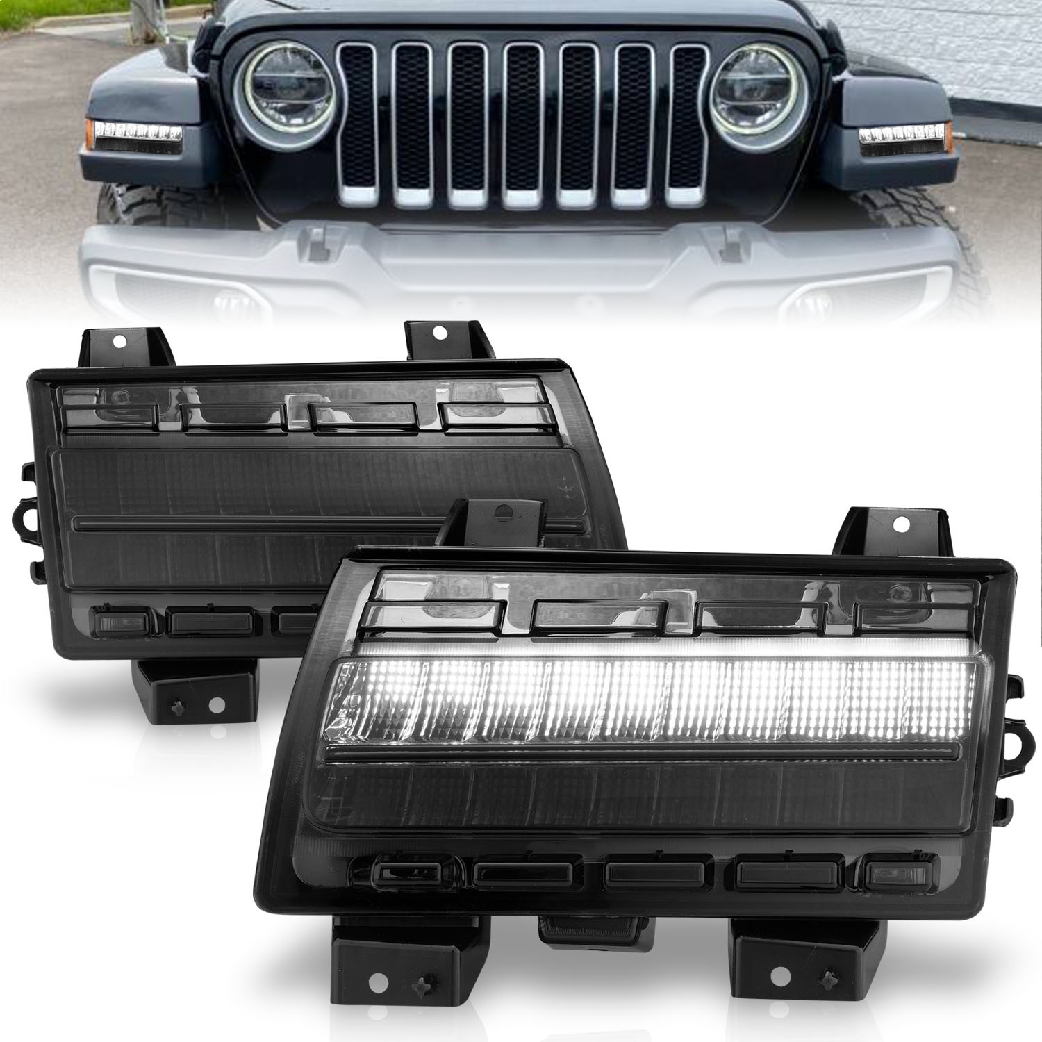ANZO Fit Wrangler 18-21/Gladiator 20+ LED Side Marker Lights