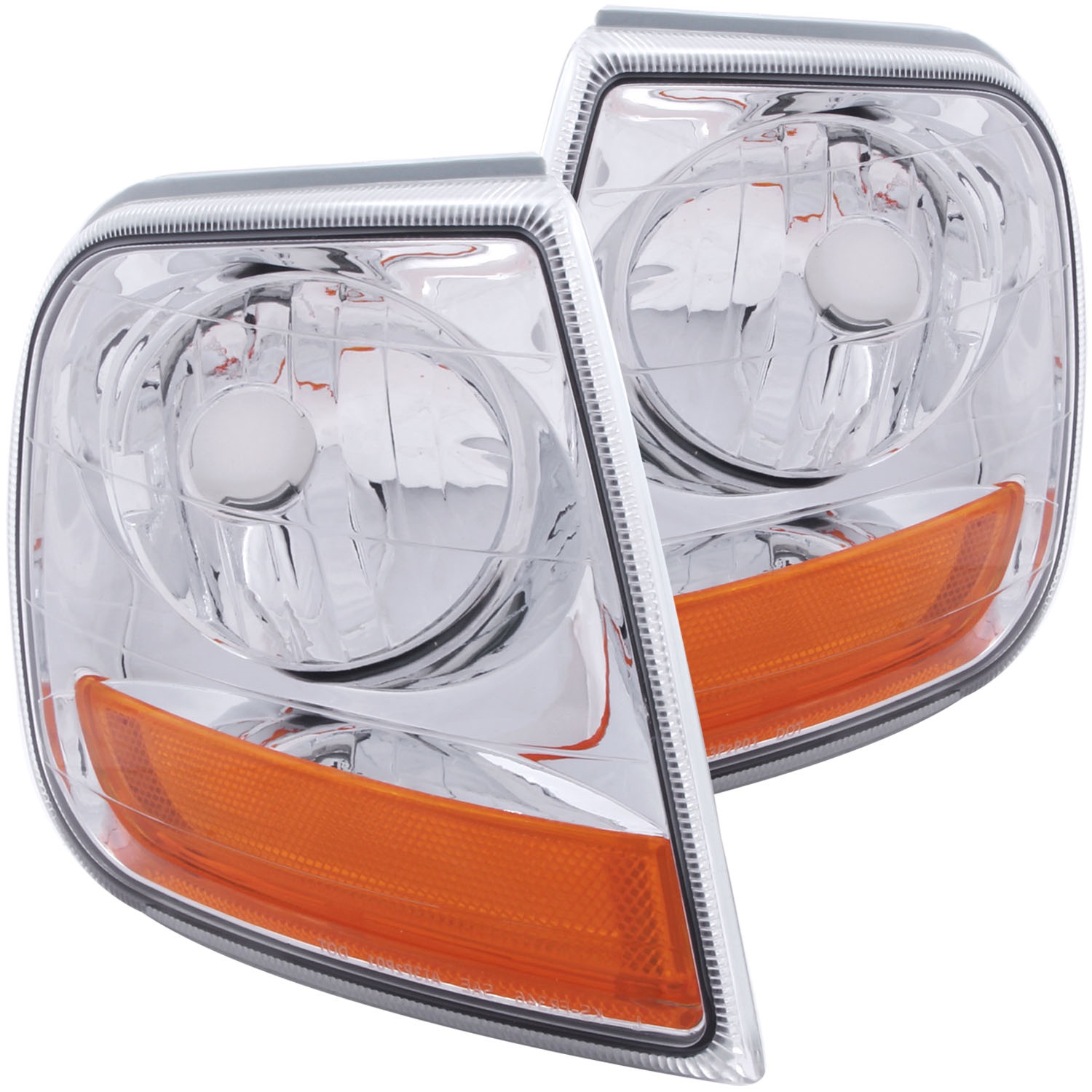 ANZO 521026 HARLEY-DAVIDSON STYLE CORNER LIGHTS CHROME 1997-2003 F-150
