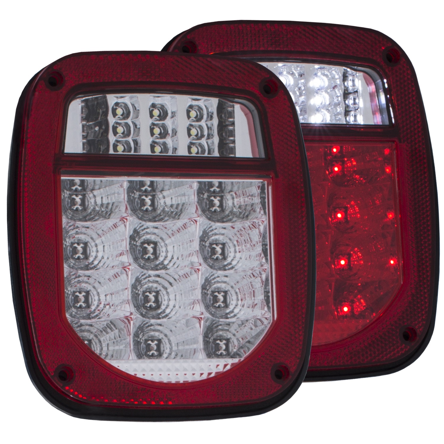 Anzo USA 861082 Tail Light Assembly Fits CJ5 CJ7 Wrangler (TJ) Wrangler (YJ)