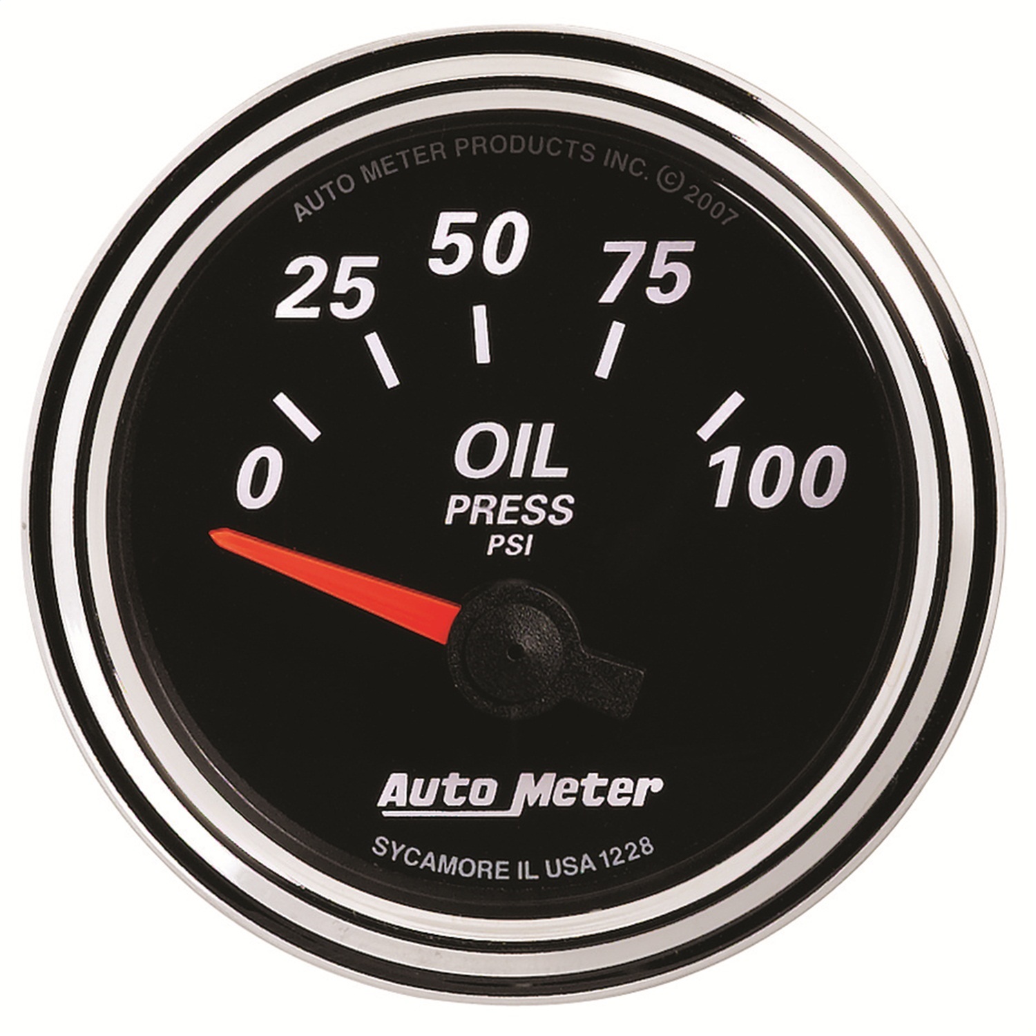 AutoMeter 1228 Designer Black II Oil Pressure Gauge - Bild 1 von 9