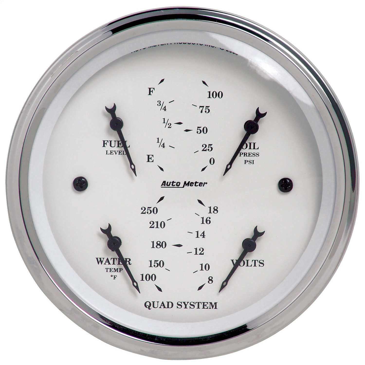 AutoMeter 1612 Old Tyme White Quad Gauge