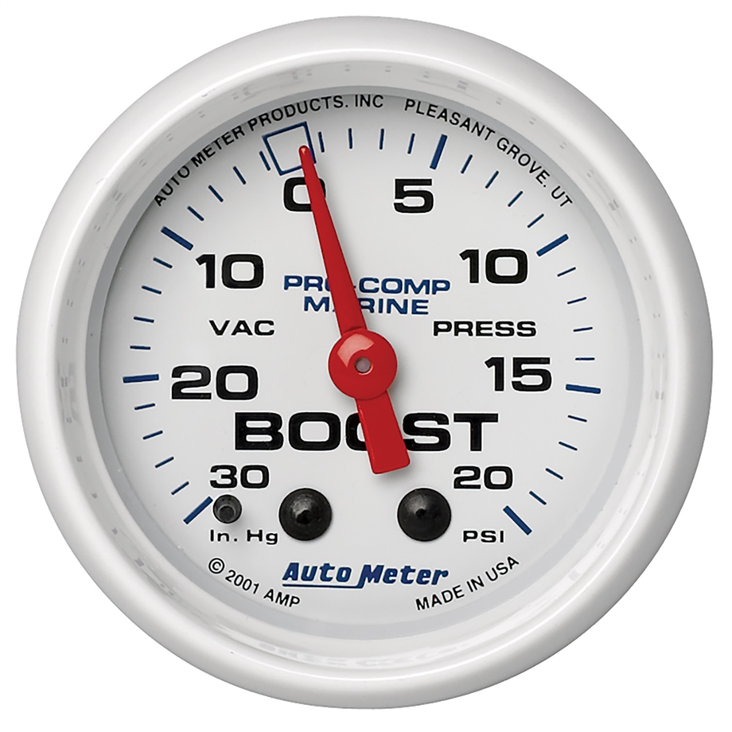AutoMeter 200774 Marine Mechanical Vacuum/Boost Gauge - Picture 1 of 8