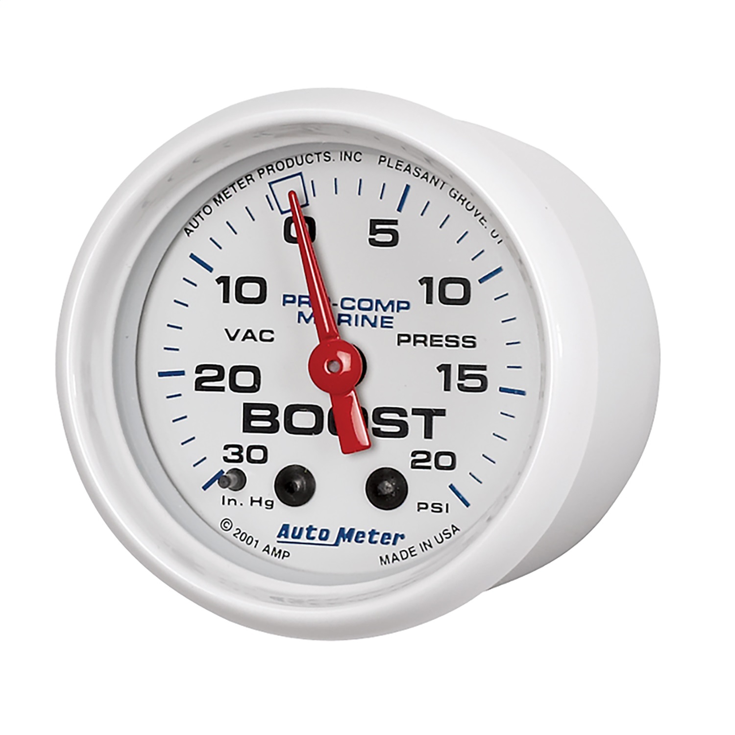 AutoMeter 200774 Marine Mechanical Vacuum/Boost Gauge - Picture 2 of 8