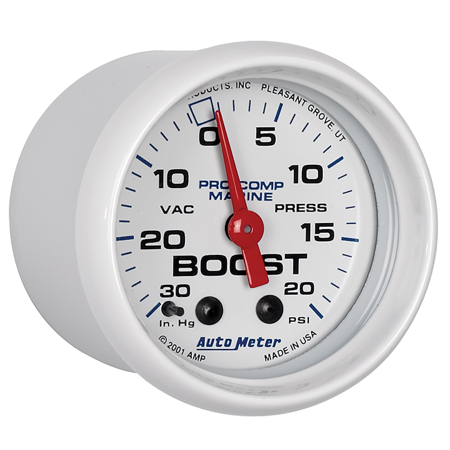 AutoMeter 200774 Marine Mechanical Vacuum/Boost Gauge - Picture 3 of 8