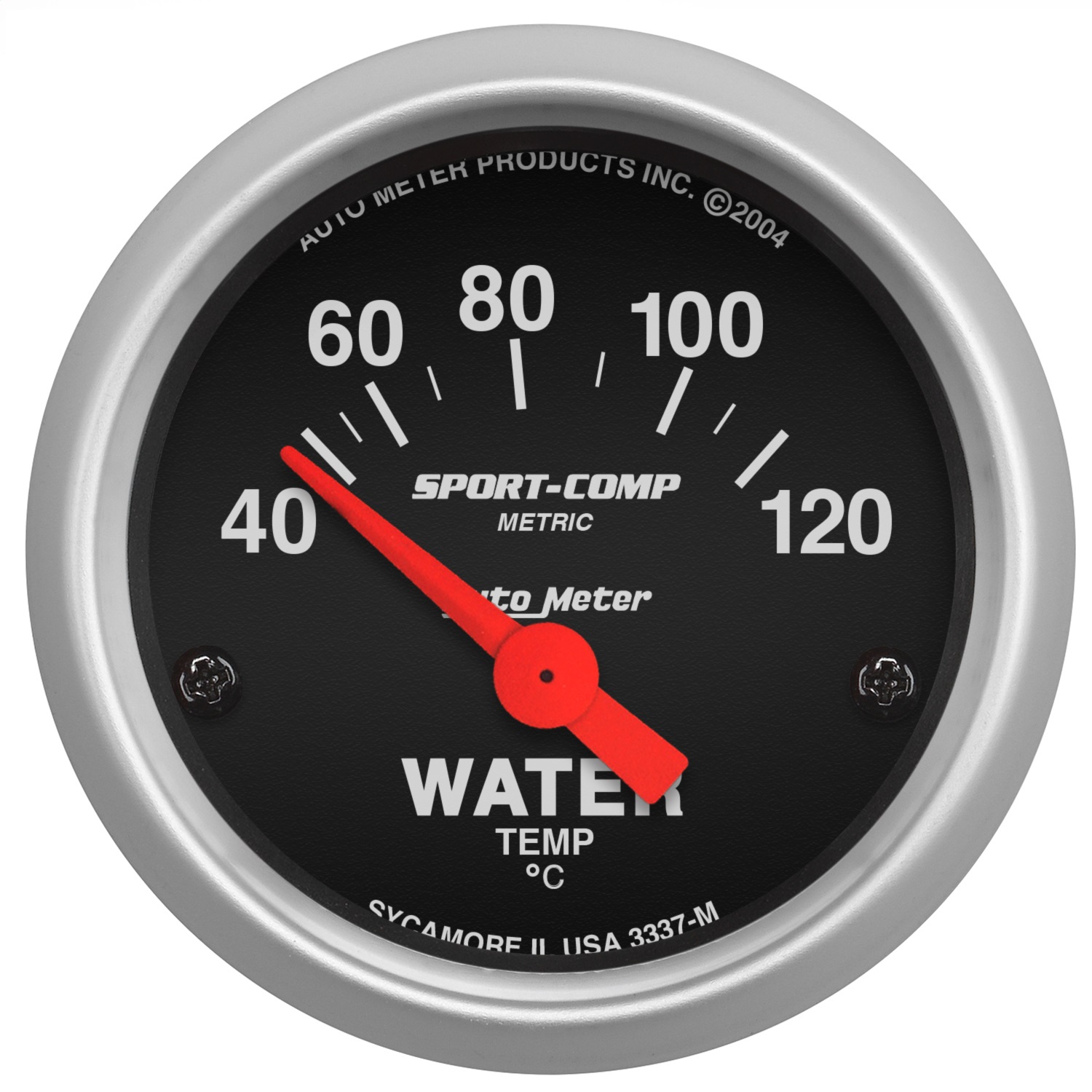 AutoMeter 3337-M Gauge, Water Temp, 2 1/16", 40-120ºC, Electric, Sport-Comp