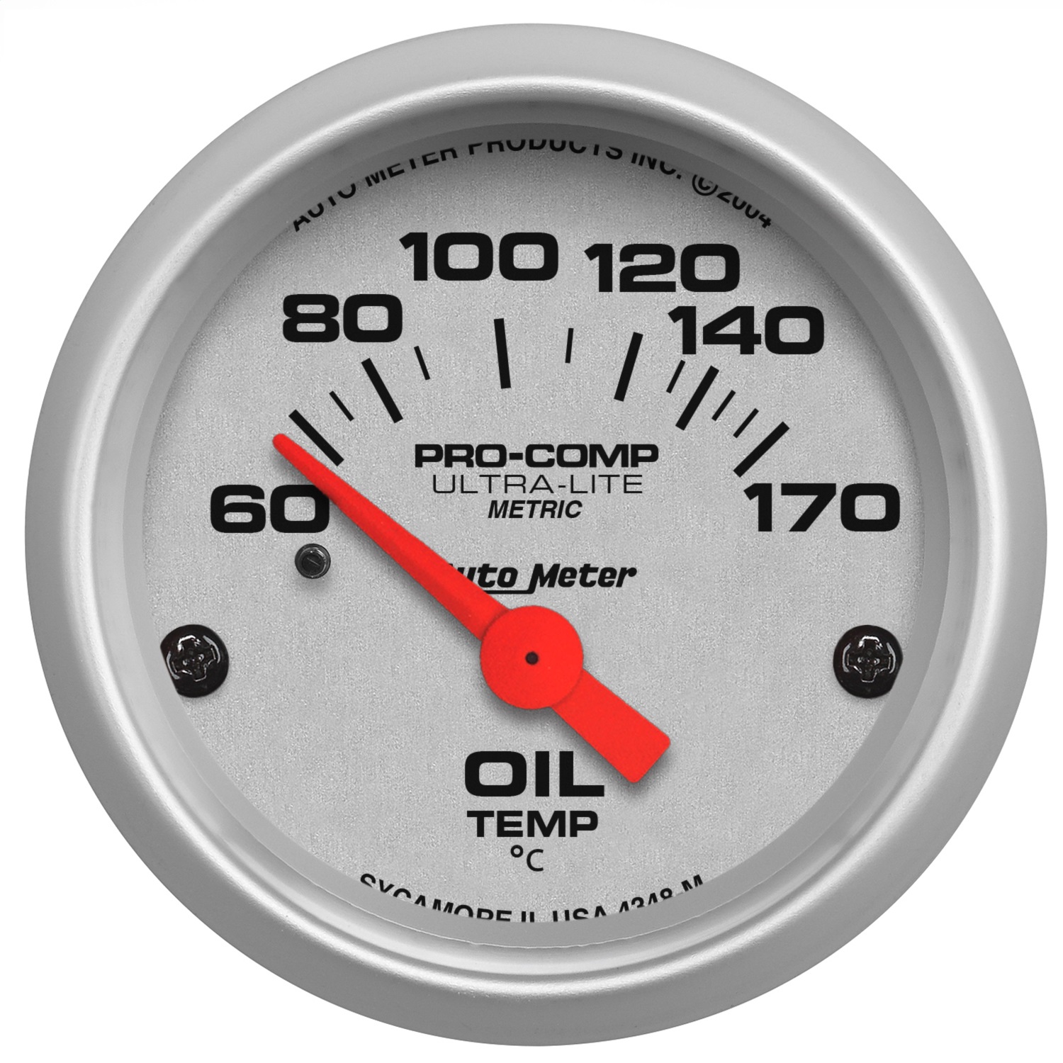 AutoMeter 4348-M Ultra-Lite Electric Oil Temperature Gauge