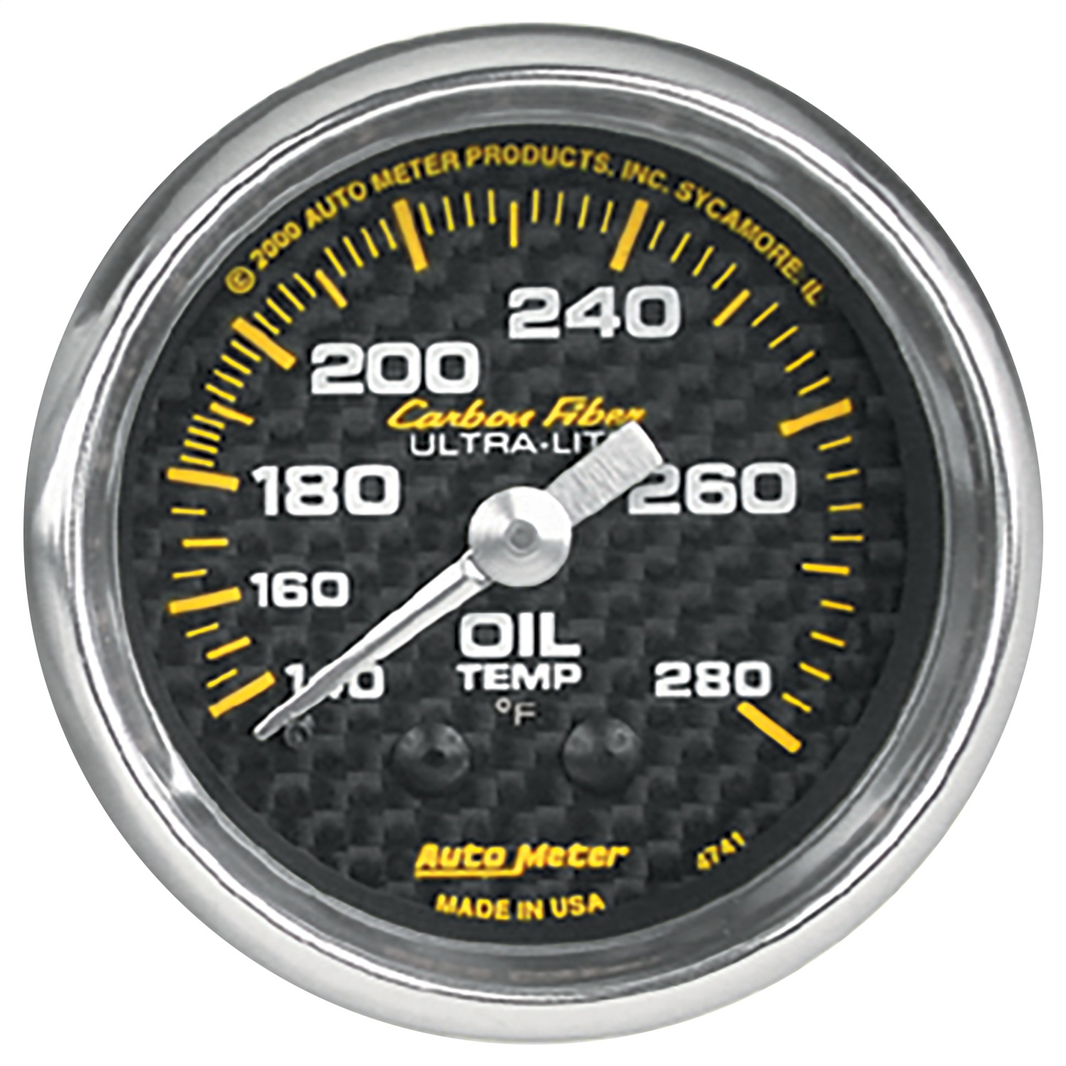 Auto Meter 4791 Carbon Fiber Voltmeter Gauge 2 1/16" (52 mm)  8-18 Volt