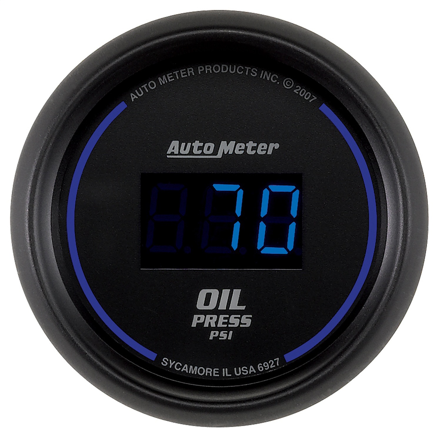 AutoMeter for Cobalt Digital 52.4mm Black 0-100psi Oil Pressure Gauge