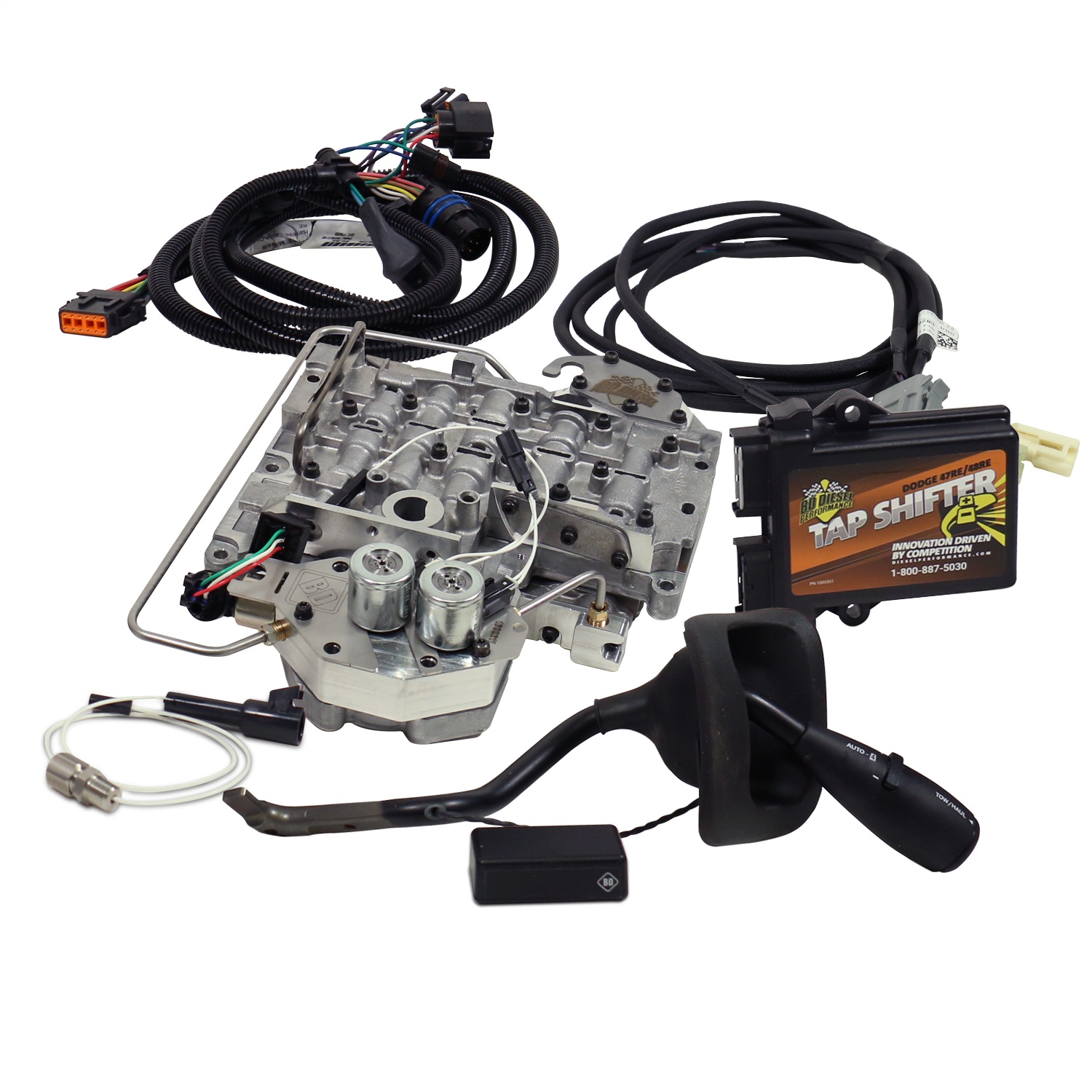 American Shifter 403146 Shifter PG 8 Trim Kit Dipstick Push Button BLK Boot Ringed Knob for D6B59