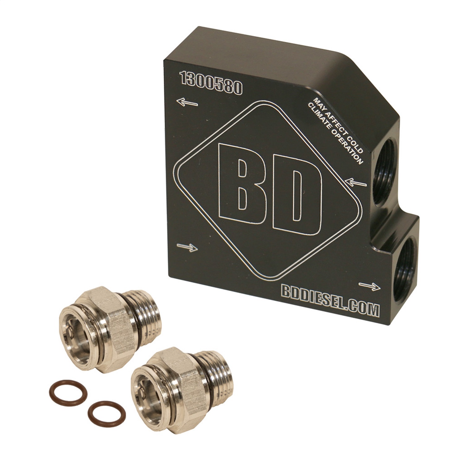 BD Diesel 1061528 Transmission Oil Cooler Bypass Tube Eliminator Kit
