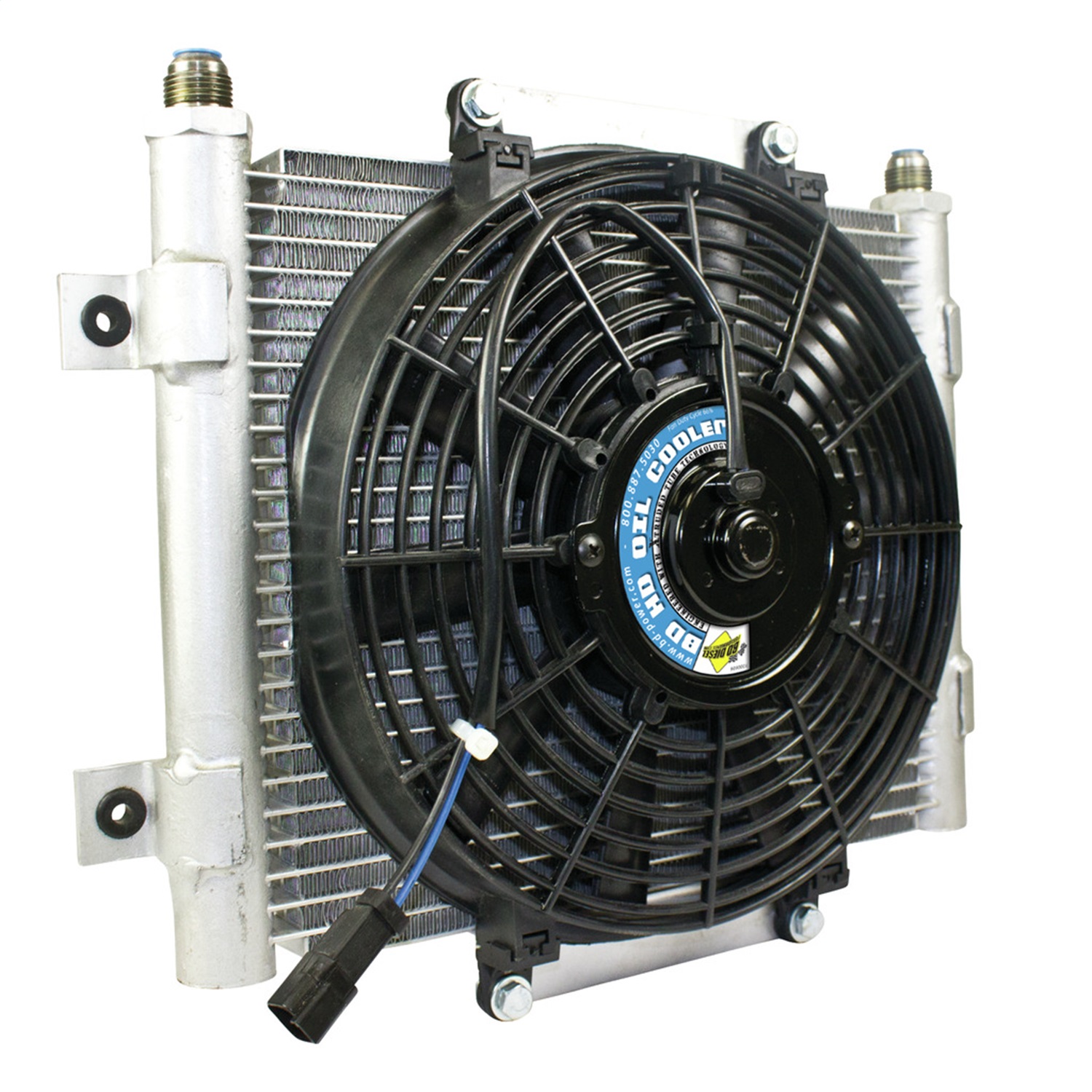 BD Diesel Xtrude Core Heavy Duty Trans Cooler w/Fan & -10 JIC Male Connection