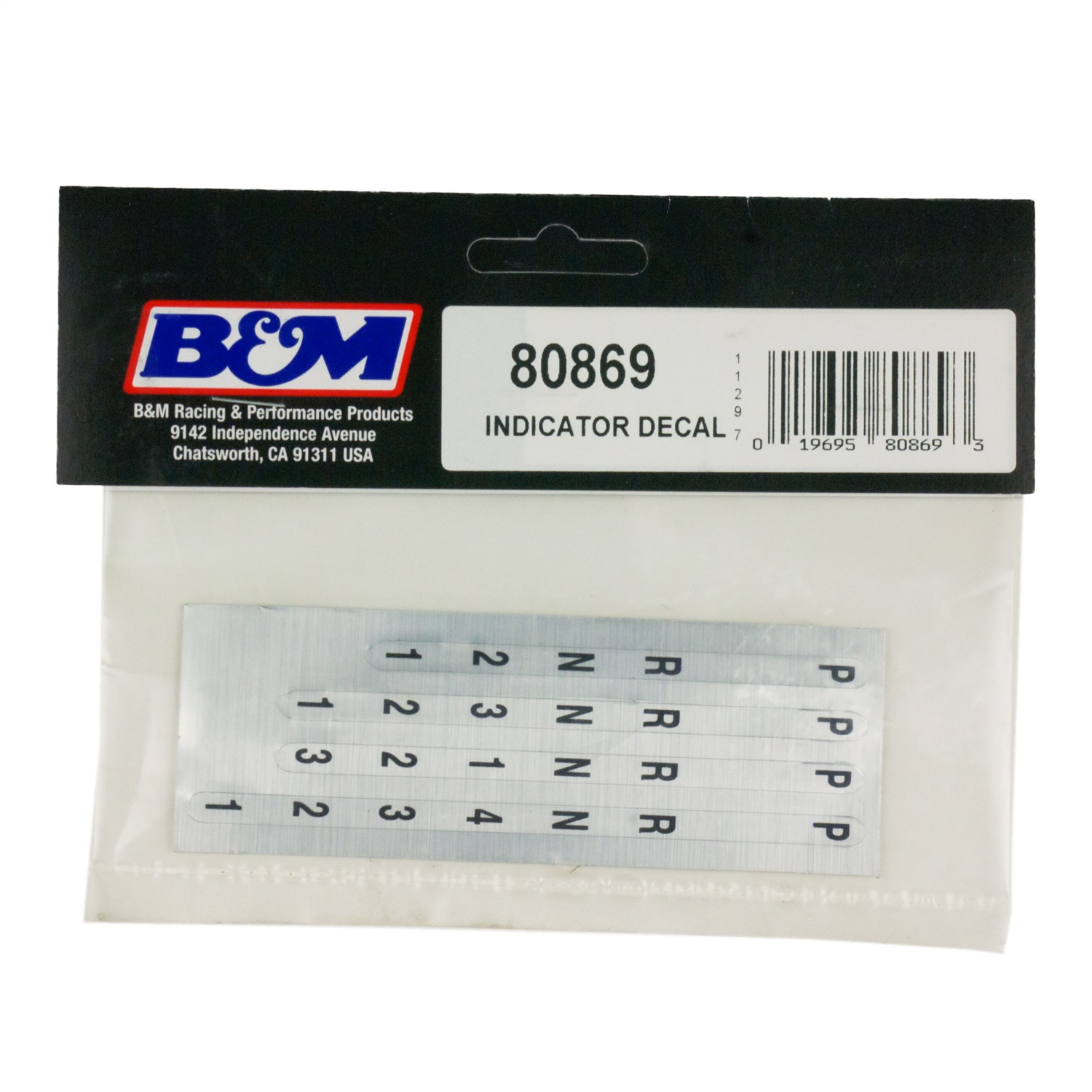 B&M 80869 Automatic Transmission Shift Indicator Window or Decal