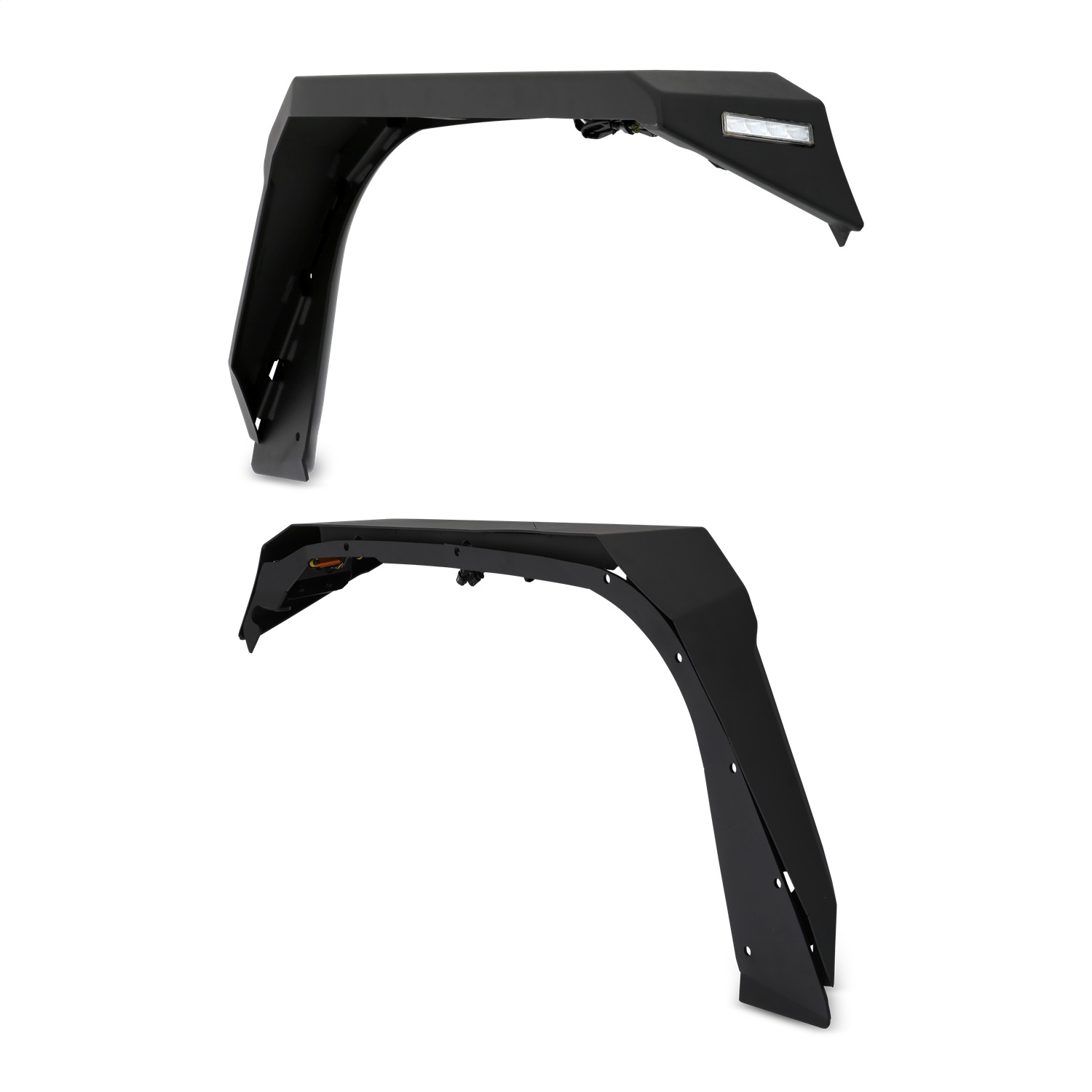 Fender Flare; Front; Metal; Black;