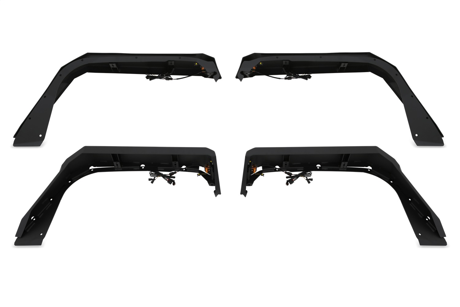 Fender Flare; Front; Metal; Black; 2