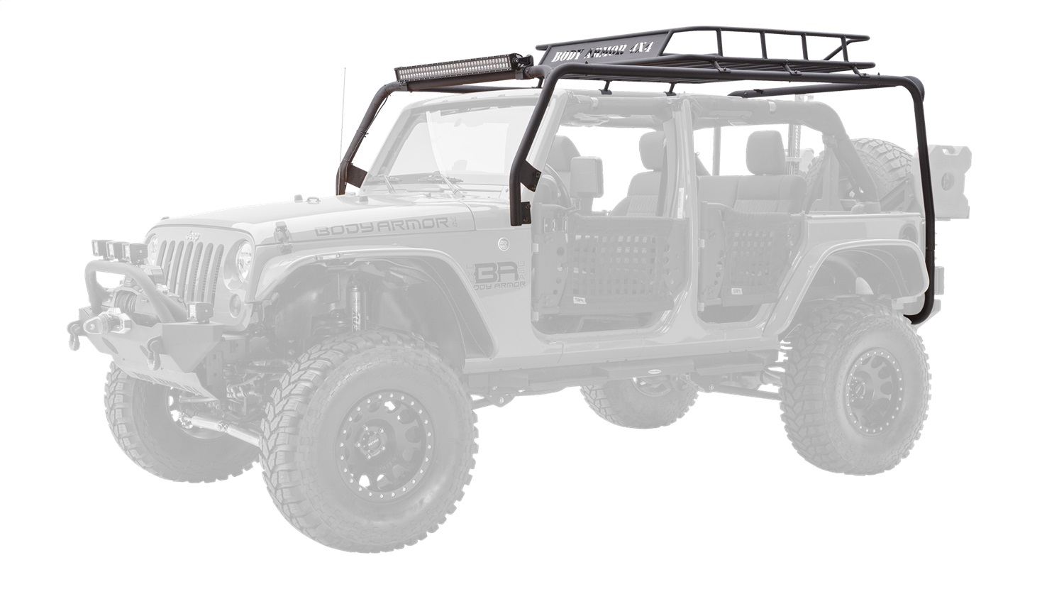 Body Armor JK-6124-1 Cargo Roof Rack System Fits Wrangler (JK) Wrangler (JL)