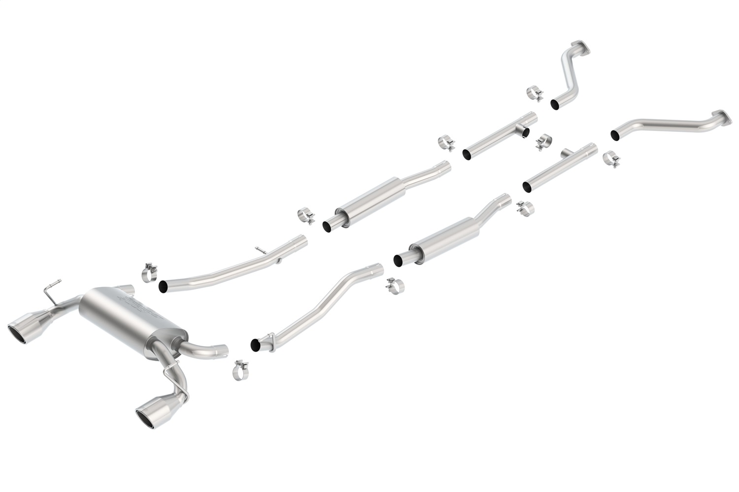 Borla 140045 - S-Type Stainless Steel Dual Cat-Back Exhaust System