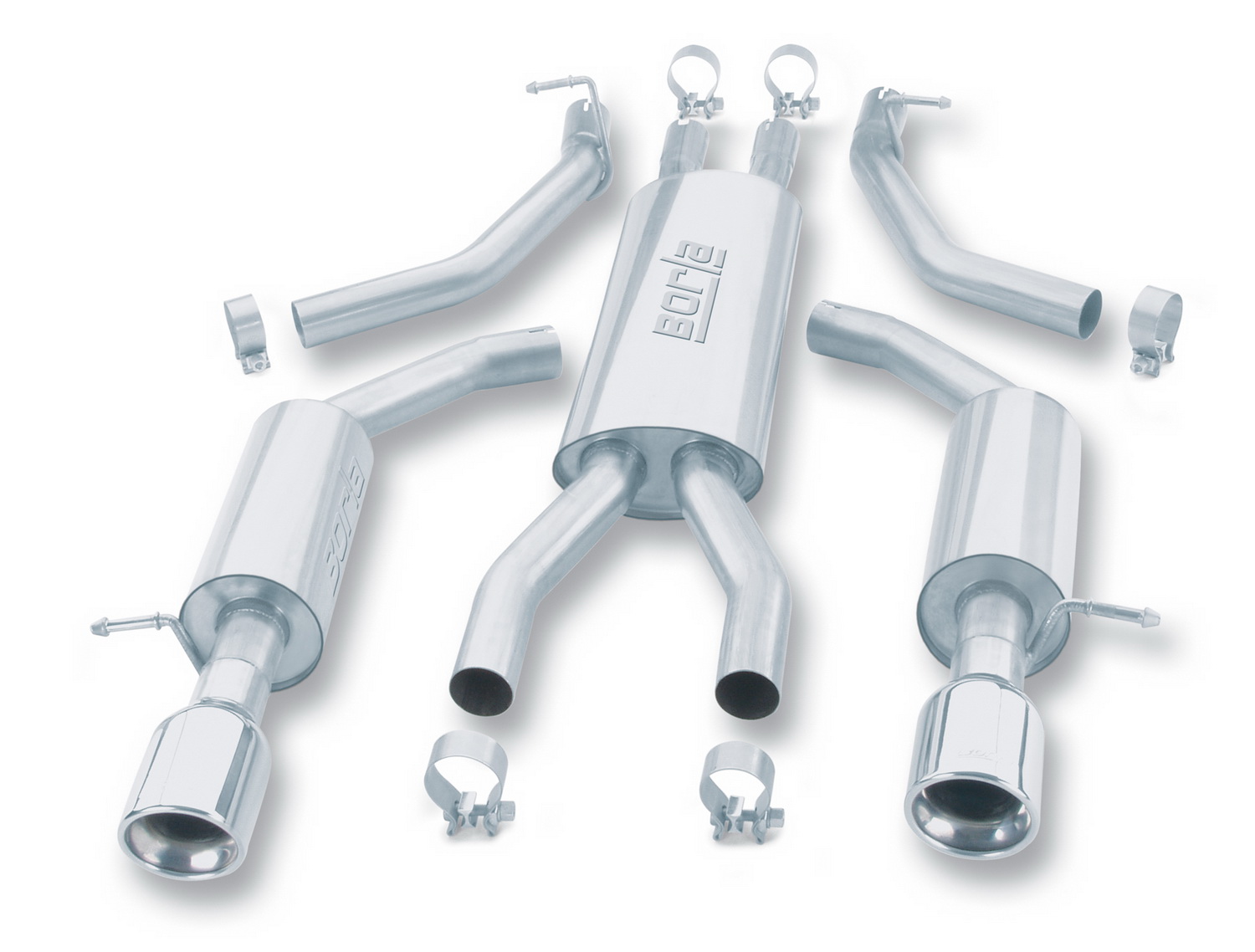 Borla 140081 - Touring Stainless Steel Dual Cat-Back Exhaust System