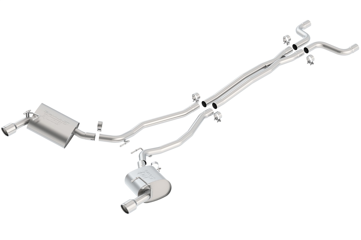 Borla 140282 - S-Type Stainless Steel Dual Cat-Back Exhaust System