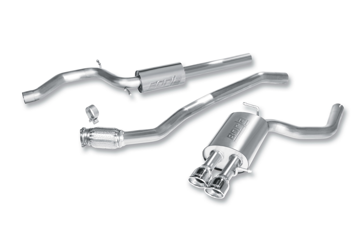 Borla 140315 S-Type Cat-Back Exhaust System Fits 09-16 A4 A4 allroad A4 Quattro