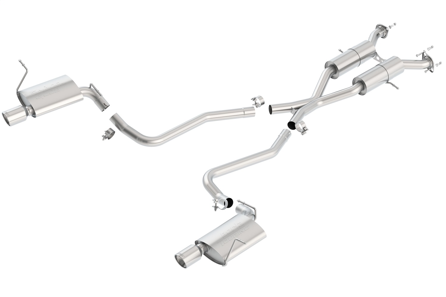 Borla 140406 Touring Cat-Back Exhaust System Fits 11-21 Grand Cherokee (WK2)