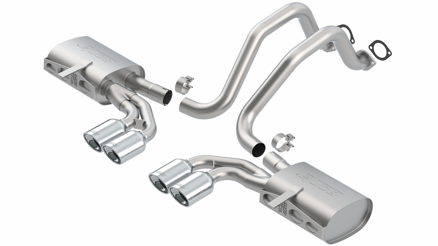 Borla 140426 - Touring Stainless Steel Dual Cat-Back Exhaust System