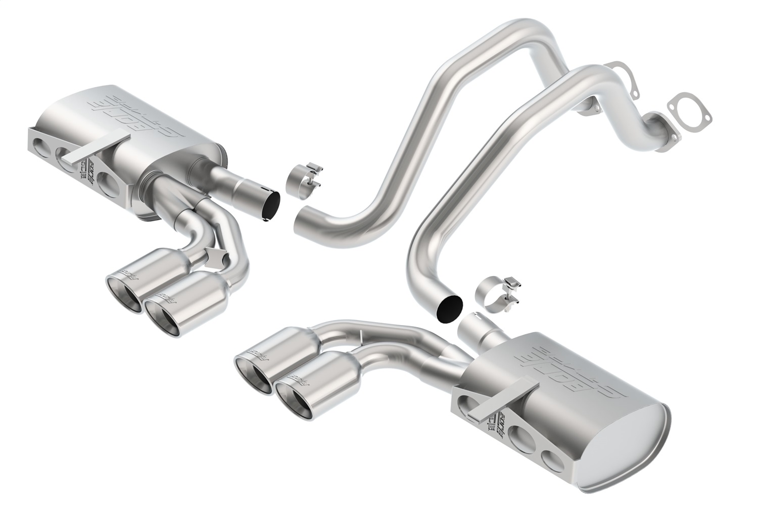 Borla 140427 - S-Type II Stainless Steel Dual Cat-Back Exhaust System