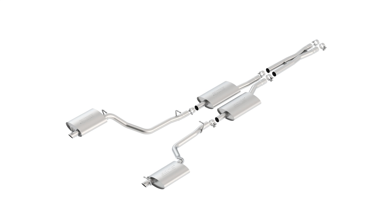 Borla 140448 - Touring Stainless Steel Dual Cat-Back Exhaust System