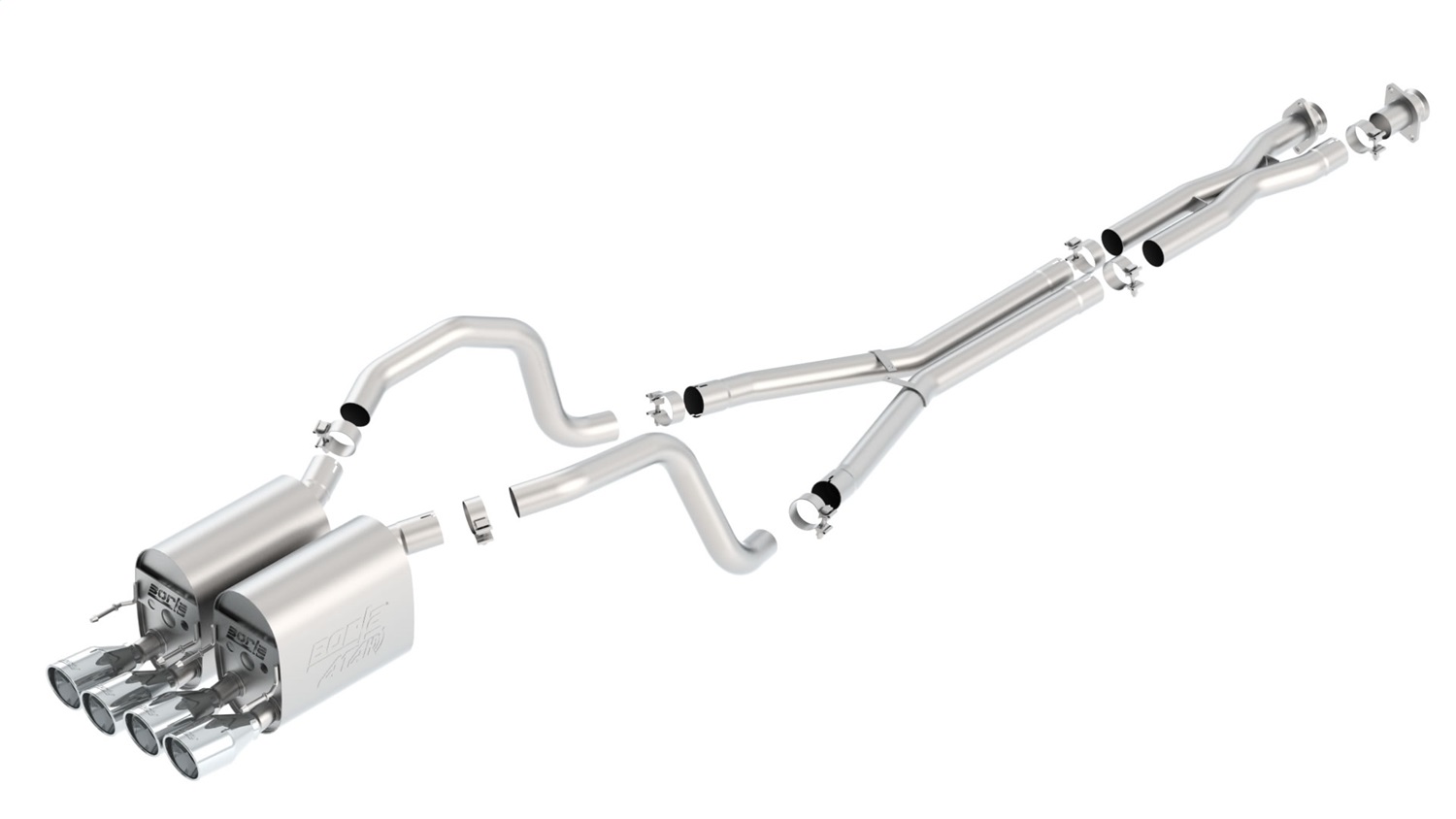 Borla 140453 - ATAK Stainless Steel Dual Cat-Back Exhaust System