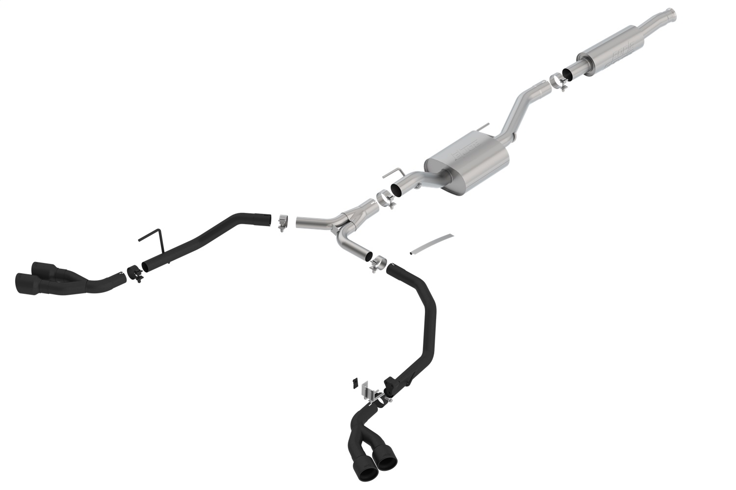 Borla 140815CB S-Type Cat-Back Exhaust System Fits Gladiator Pickup Gladiator