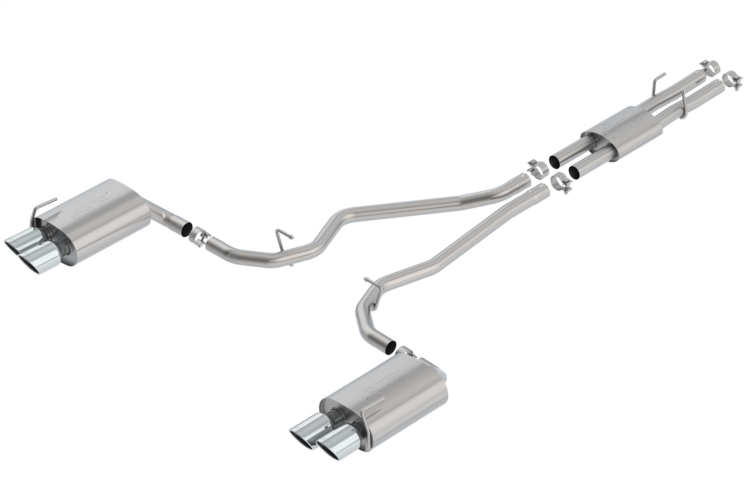 Borla Fit 2020 Ford Explorer ST 3.0L V6 2.25in ATAK Exhaust - Chrome Tips