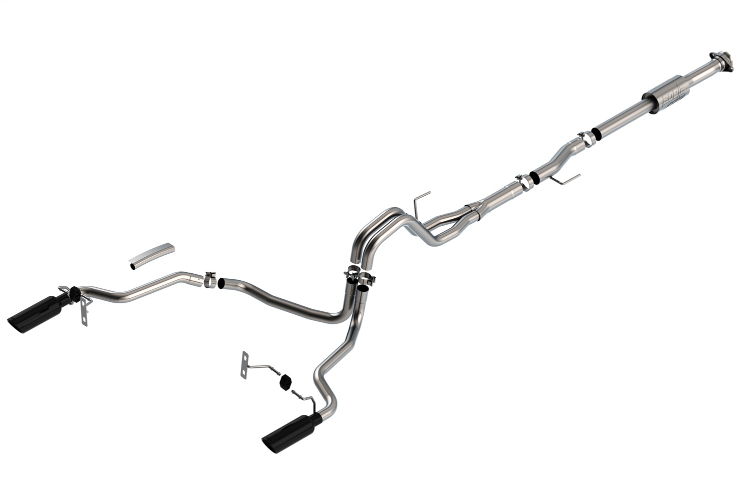 Borla Fit F-150 2021 2.7L/3.5L 4DR CC SB EC STB  3/2.25 SRE CB AK BLK CHR Tips