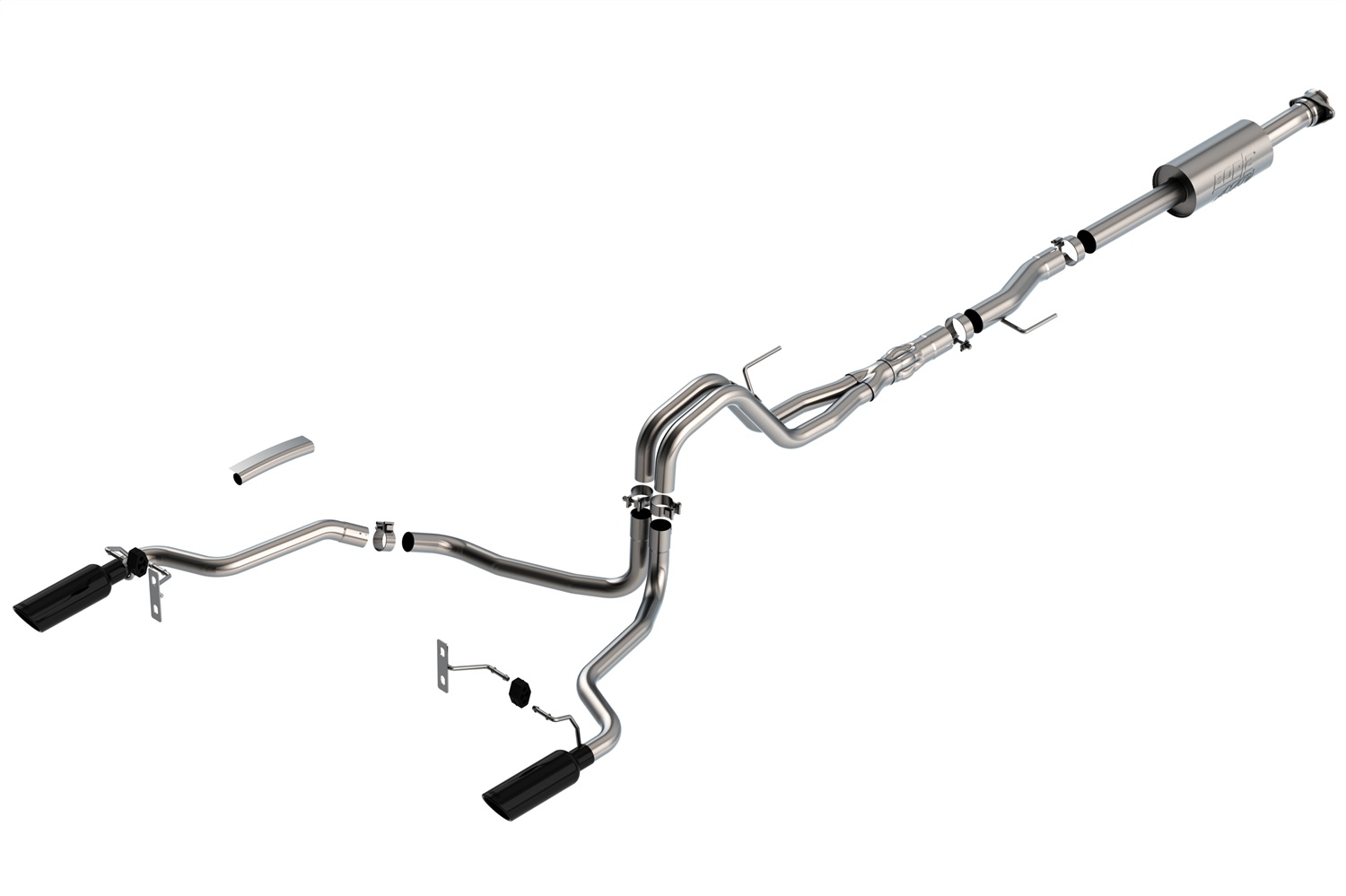 Borla Fit F-150 2021 5.0L 4DR CC SB EC STB 3/2.25 SRE Cat-Back ATAK Black Tips