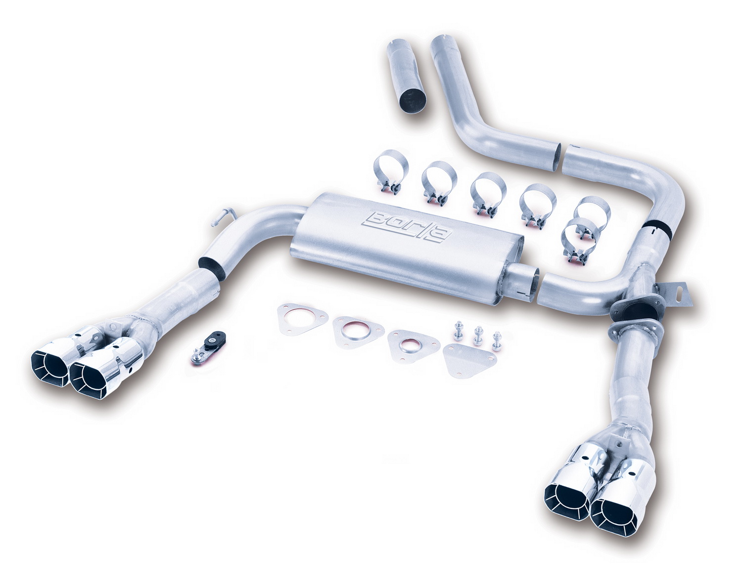 Borla 14780 - 3in Adj Stainless Steel Single Cat-Back Exhaust System