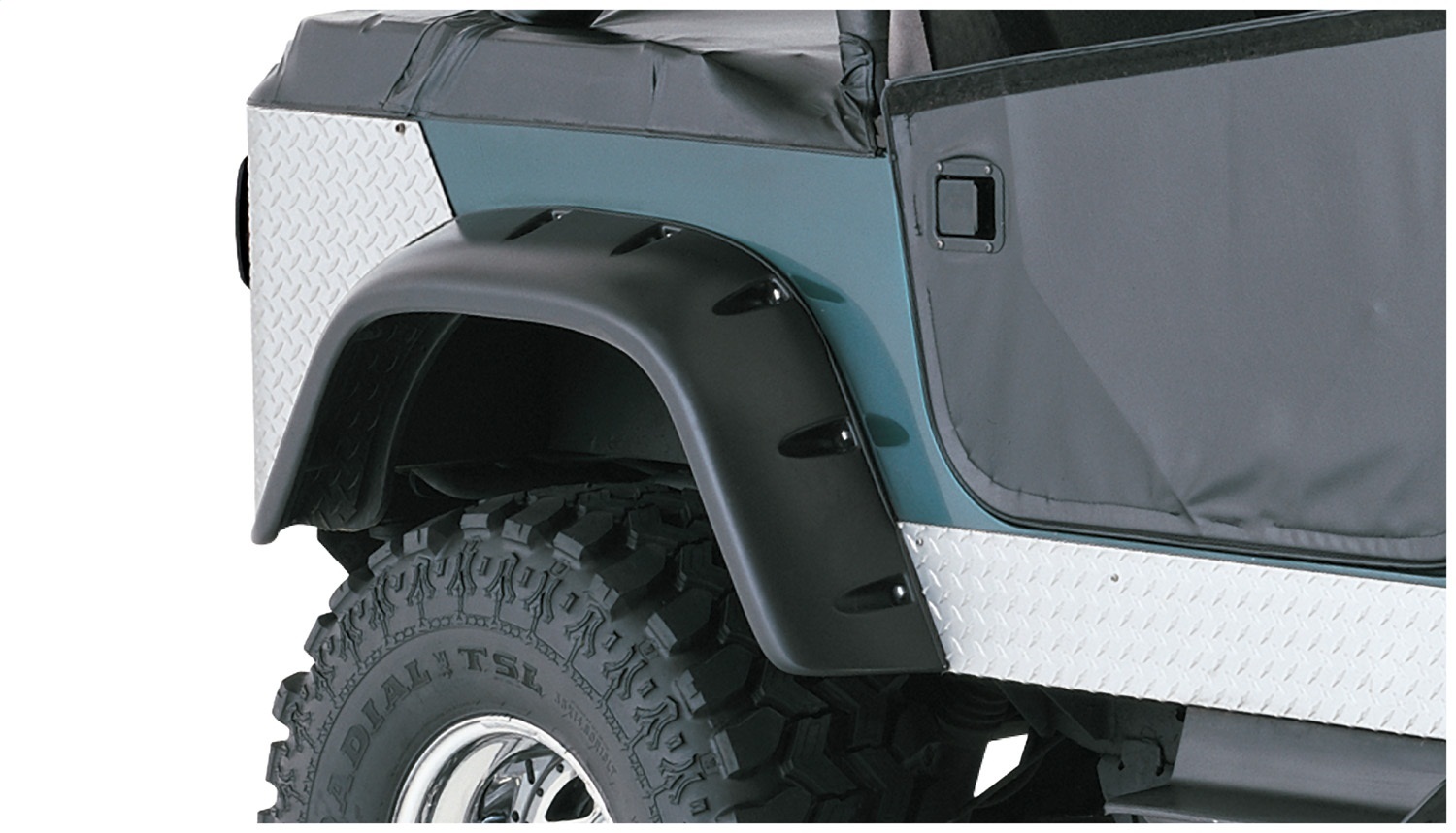 Bushwacker 10910-07 Cut-Out 4 PC Fender Flares Fits CJ5 CJ5A