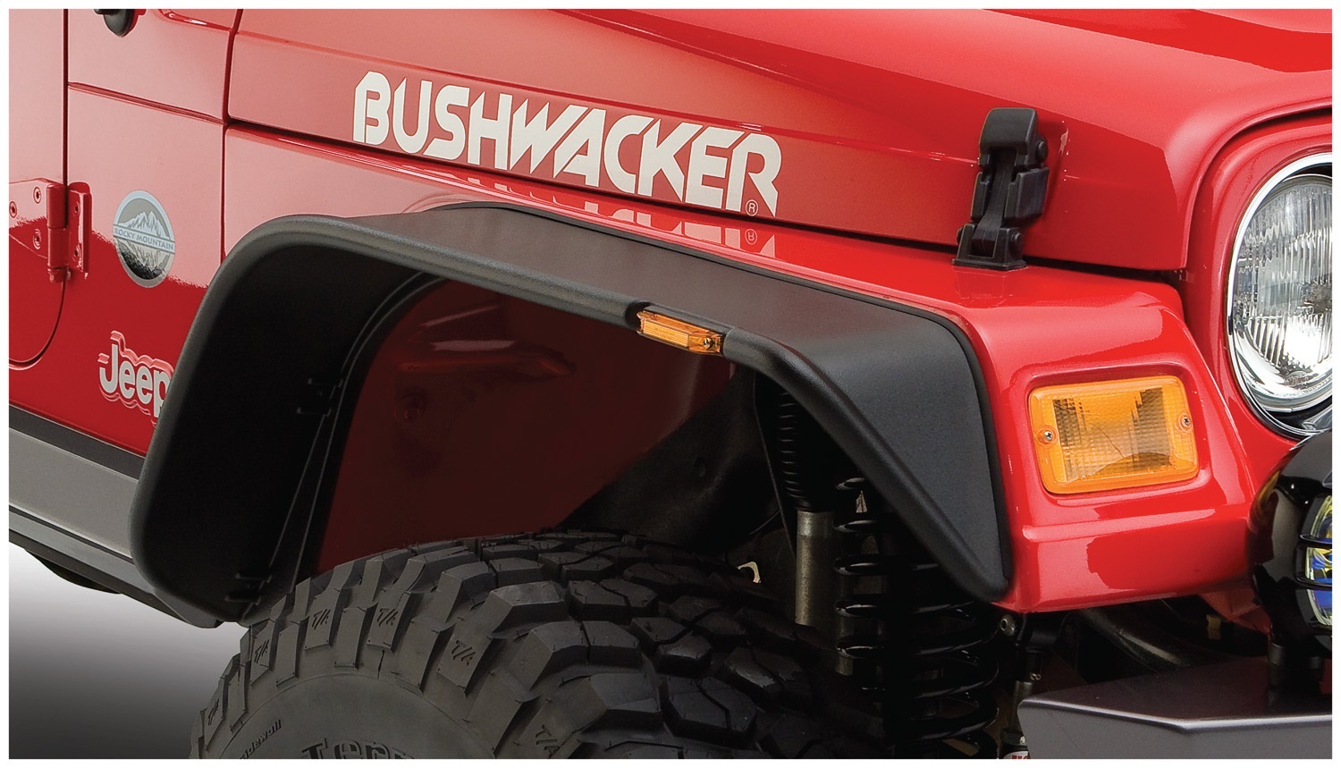 Bushwacker 1092007 Flat Style Front / Rear Fender Flares Fits Wrangler