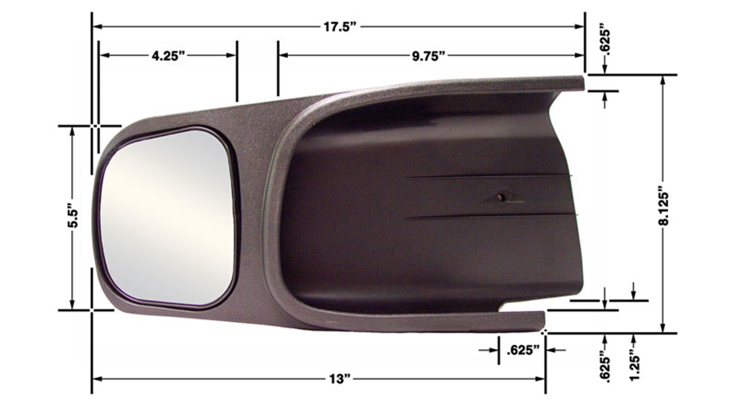 Cipa Mirrors 10702 Custom Towing Mirror