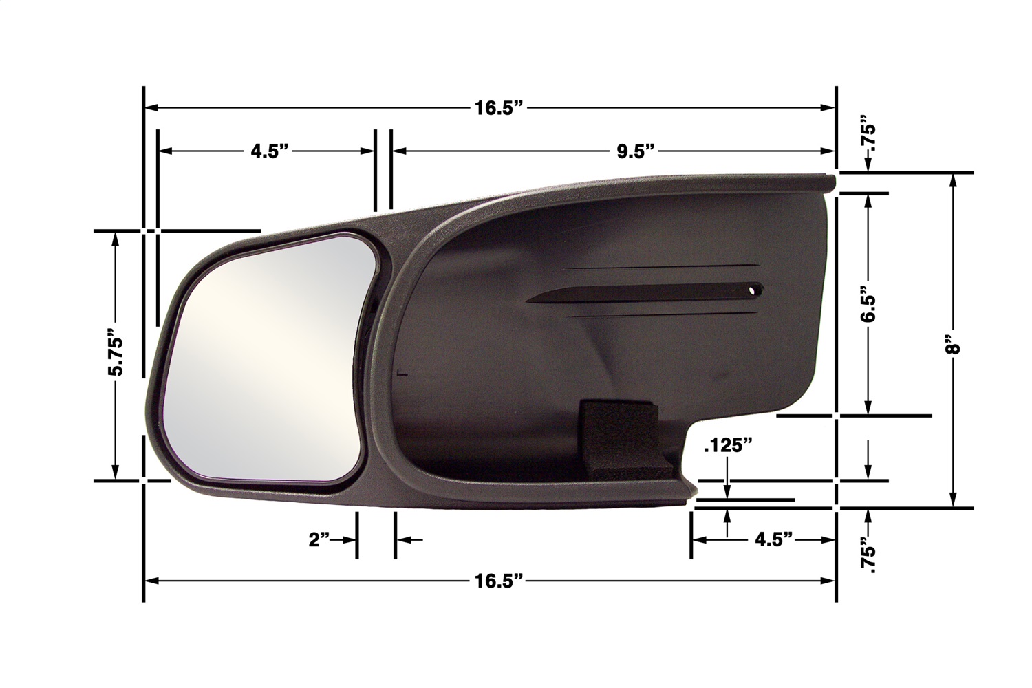 Cipa Mirrors 10801 Custom Towing Mirror