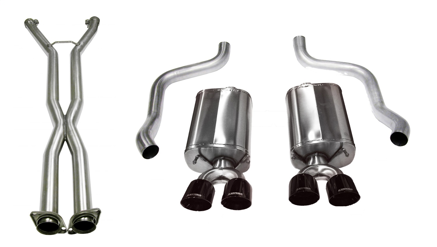 Corsa Performance 14108CBBLK Sport Cat-Back Exhaust System Fits 09-13 Corvette