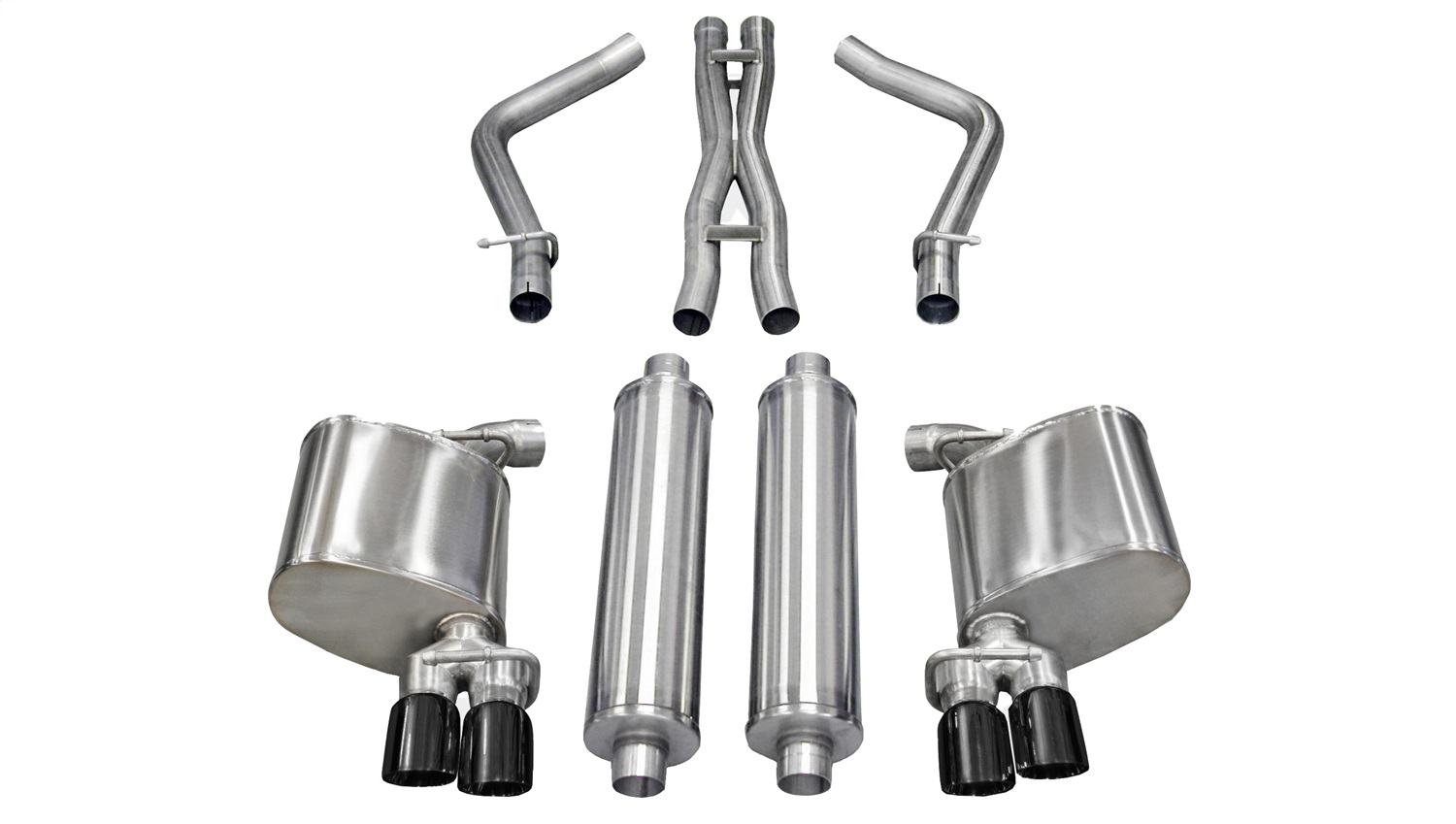 Corsa for 11-13 Dodge Charger R/T 5.7L V8 Black Xtreme Cat-Back Exhaust