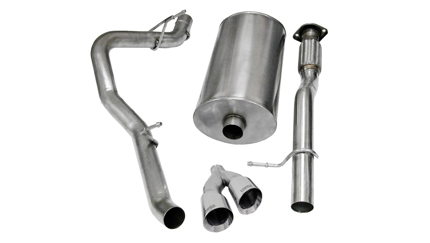 Corsa for 09-13 Chevrolet Suburban 1500 5.3L V8 Polished Sport Cat-Back Exhaust