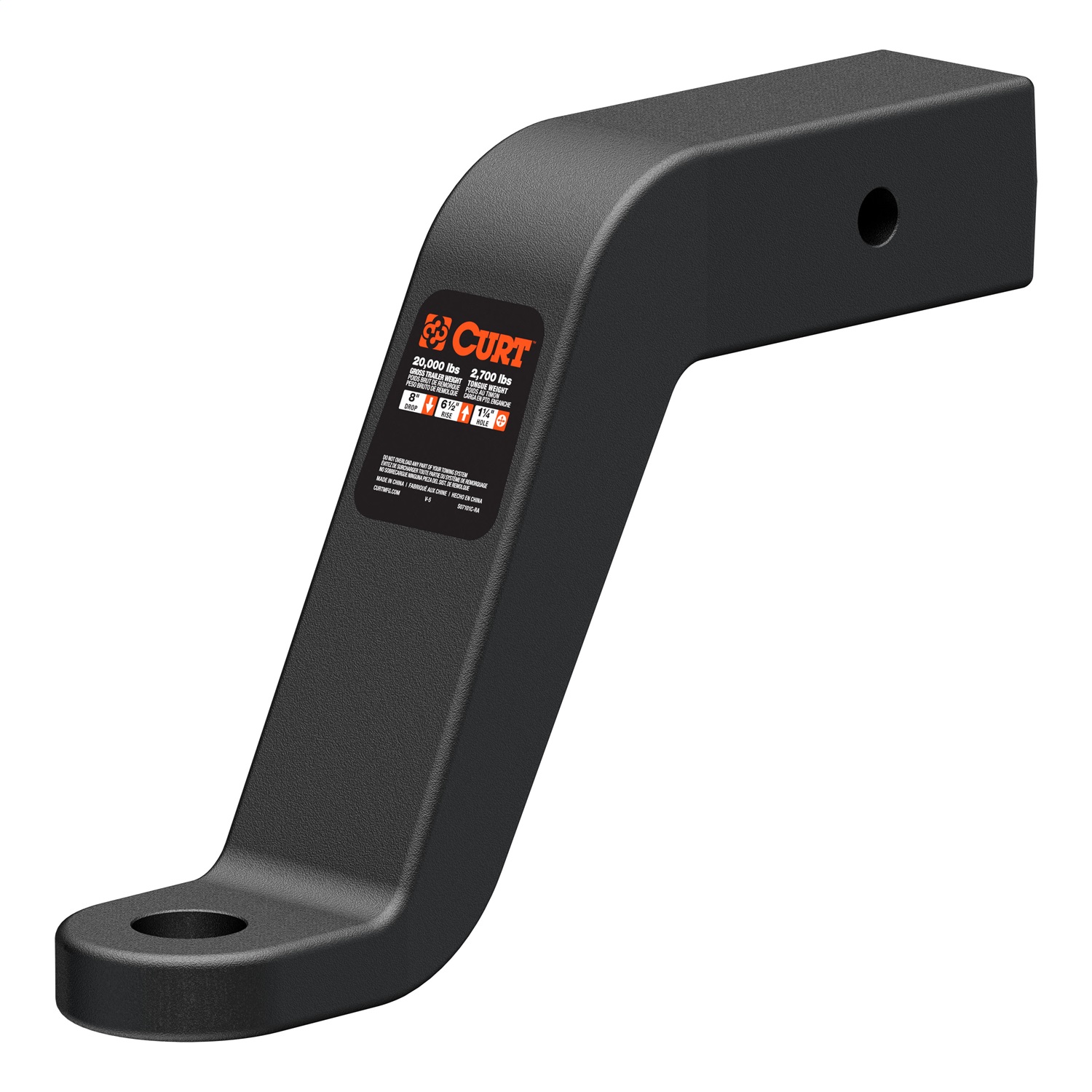 CURT 45460 Commercial Duty Ball Mount (21/2" Shank, 20K, 8