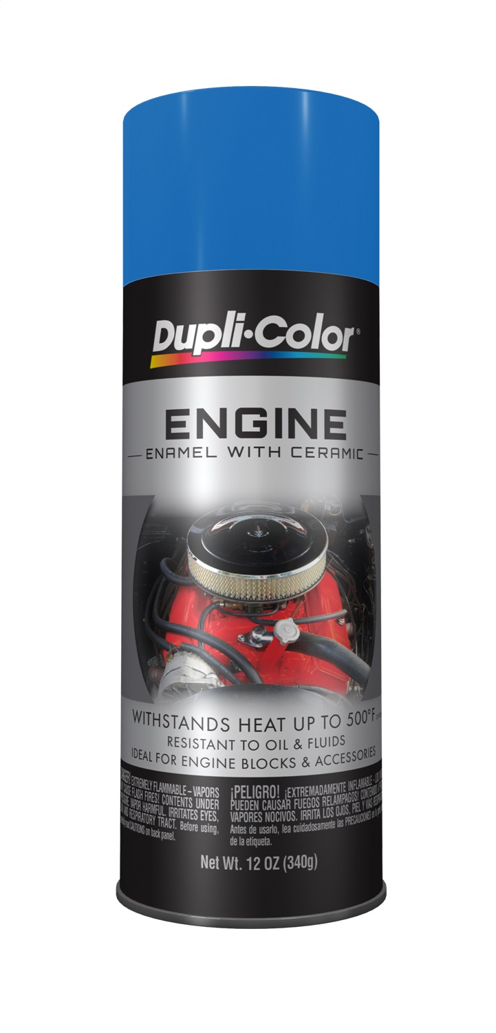 DUPLICOLOR DE1608 ENGINE Enamel Paint, General Motors Blue, 12 Oz Can ...