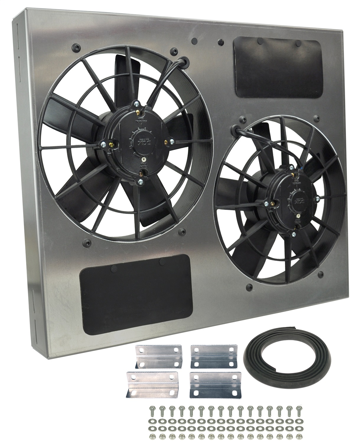 Derale Performance 16837 Gray/Black High Output Dual Radiator Fan 